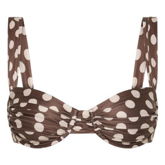Faithfull the Brand - Top de bikini de lunares | Chocolate