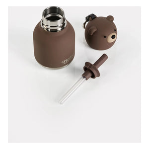 Asobu - Mini botella de acero inoxidable oso pardo | Brown