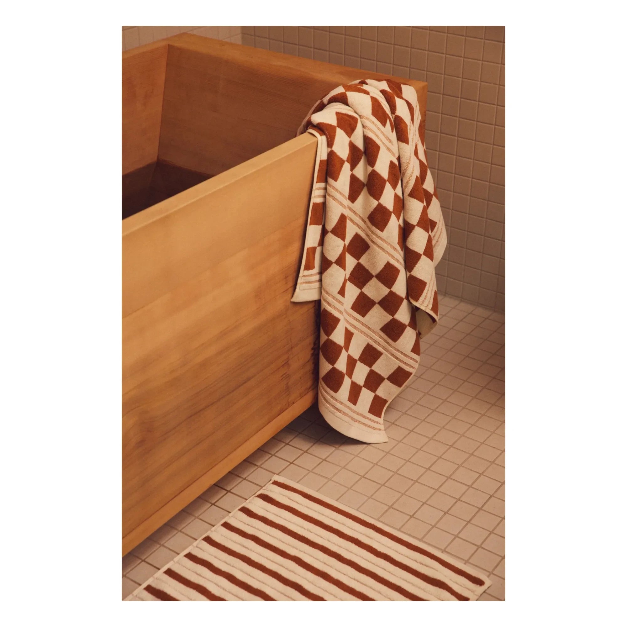 Baina - Alfombra de baño Echo | Terracota