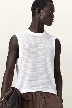 AllSaints camiseta sin mangas de algodón para hombre COVE