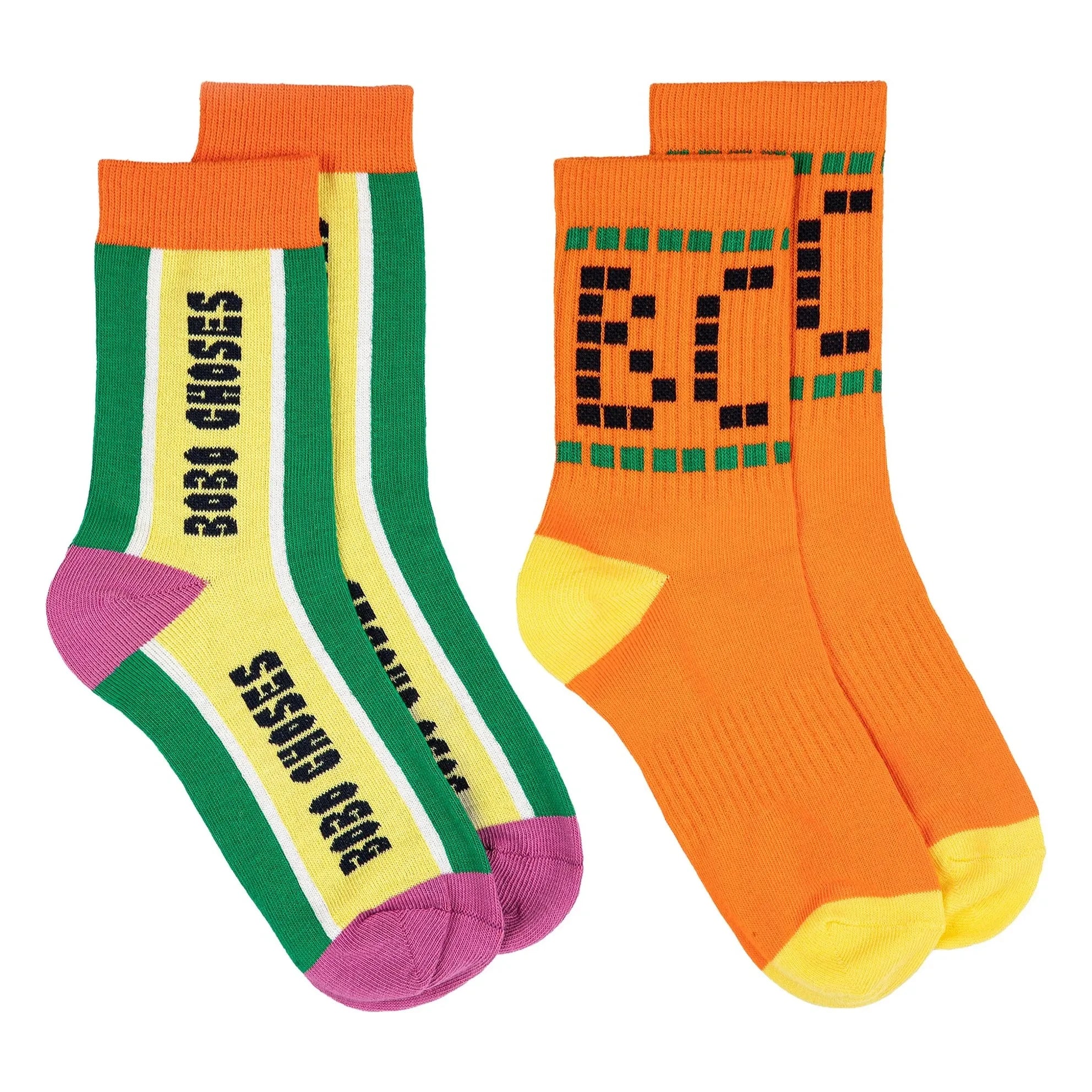 Bobo Choses - Bobo Choses Pack de 2 pares de calcetines de algodón orgánico | Naranja