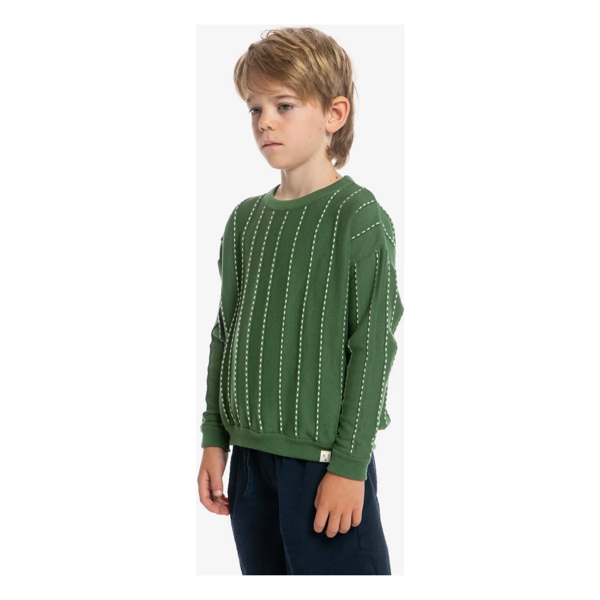 Matona - Jersey de algodón orgánico a rayas | Verde