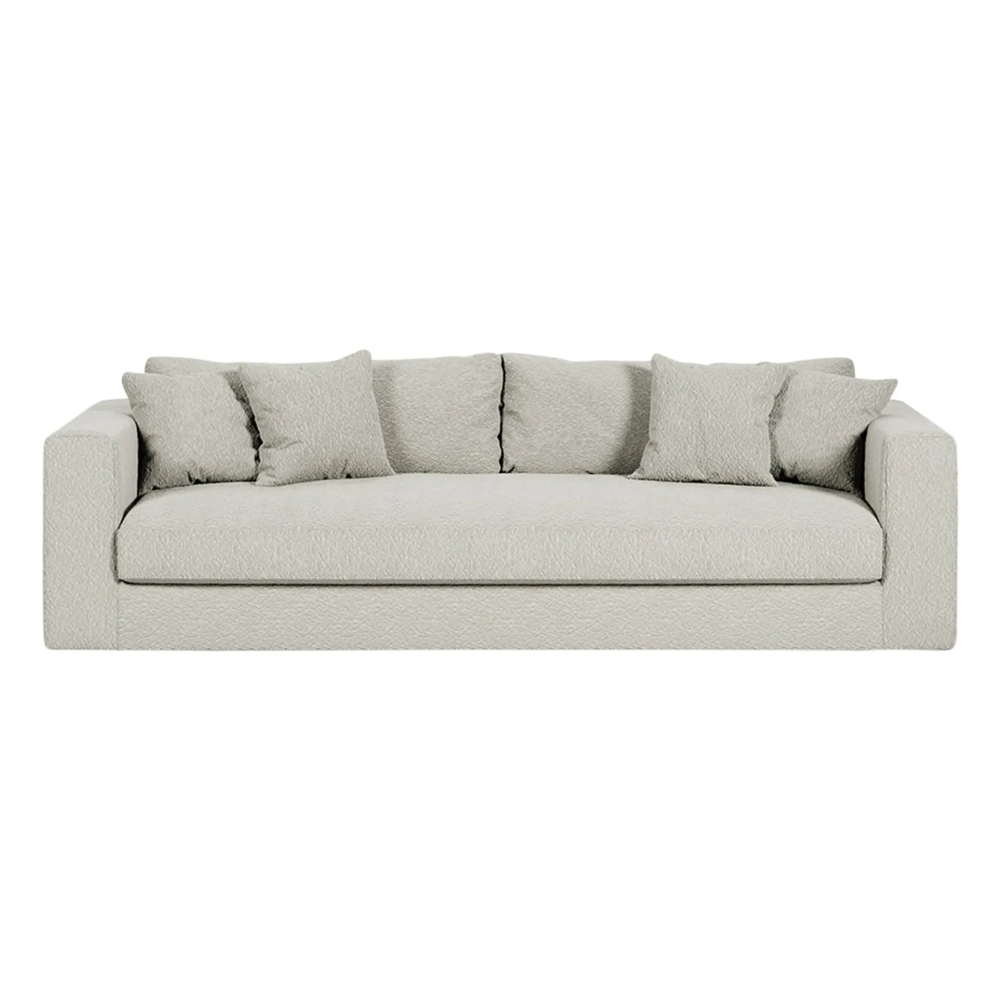 Panac Edition - Sofá Bellechasse capitoné de 4 plazas - 260 cm | Blanco roto