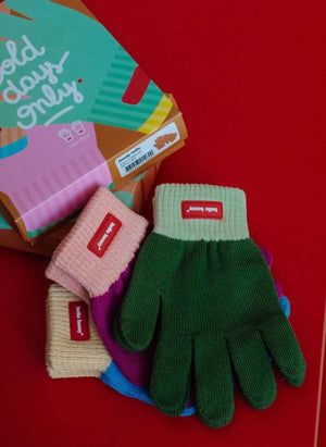 Hola Hossy - Guantes de Algodón Orgánico Prácticos | Verde