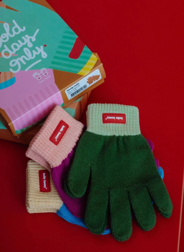 Hola Hossy - Guantes de Algodón Orgánico Prácticos | Verde