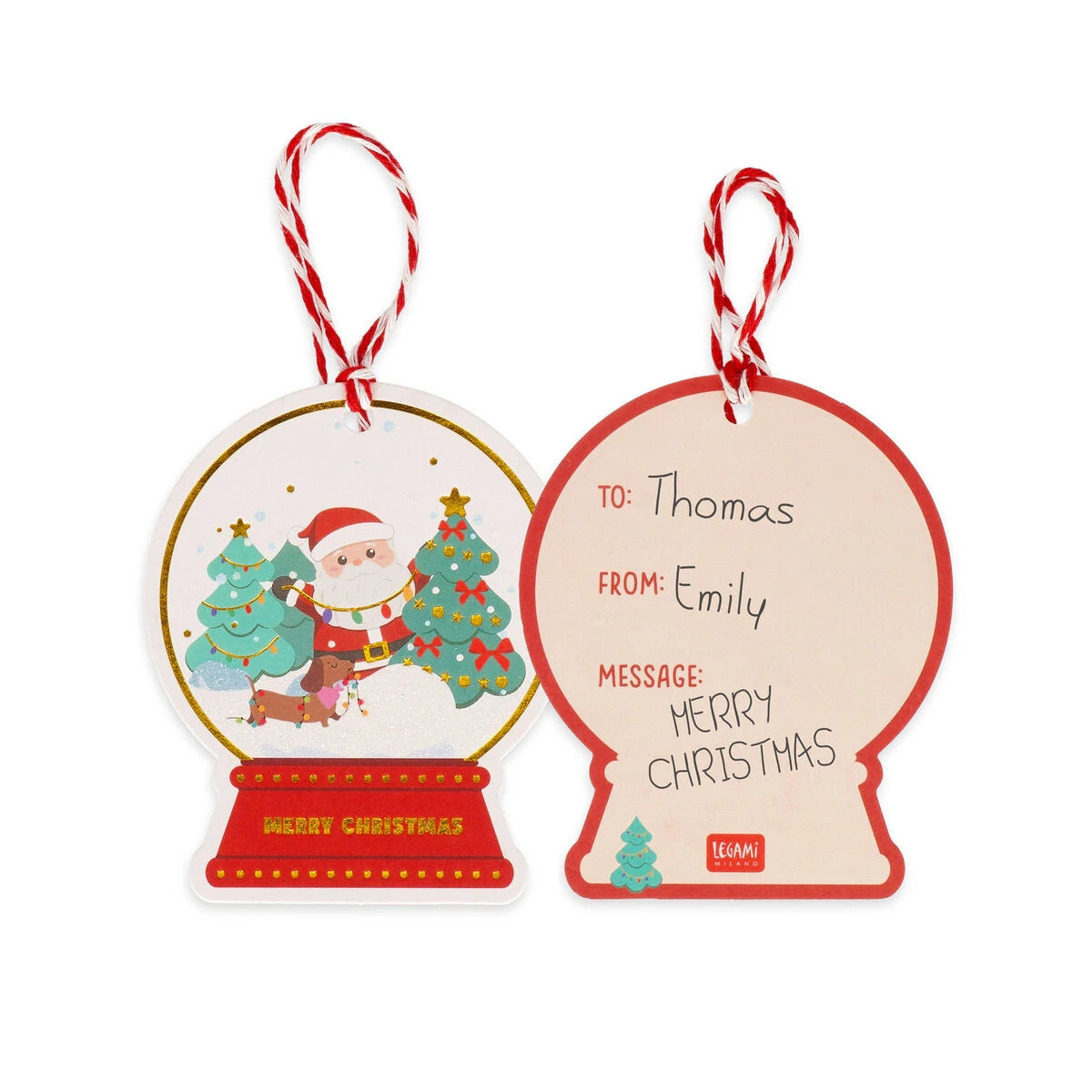 Legami - Set de 10 Etiquetas de Regalo de Navidad