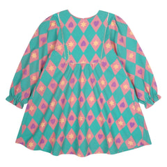 Jelly Mallow - Vestido con motivo de rombos | Turquesa