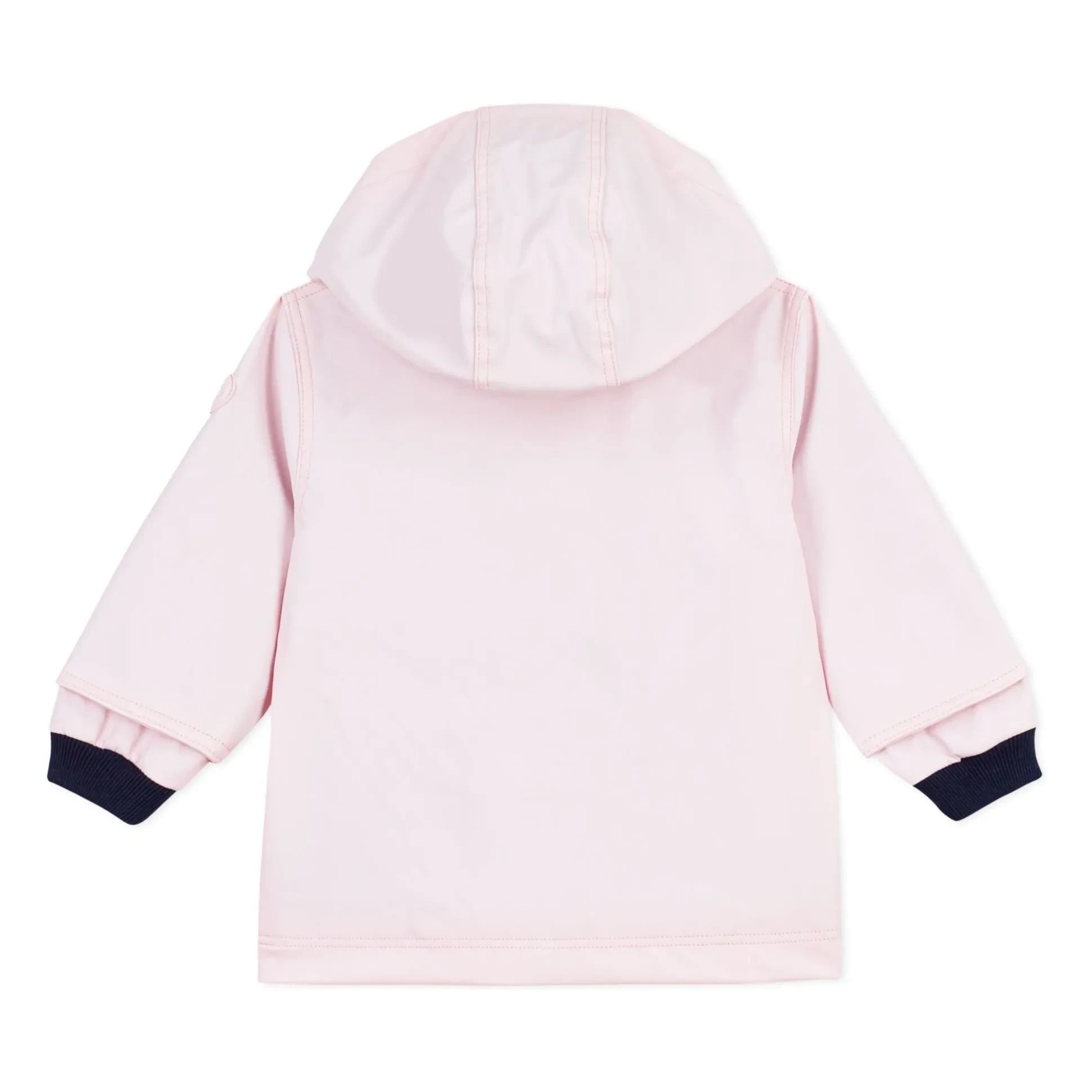 Petit Bateau - Gabardina icónica de fibra reciclada para bebé | Rosa claro