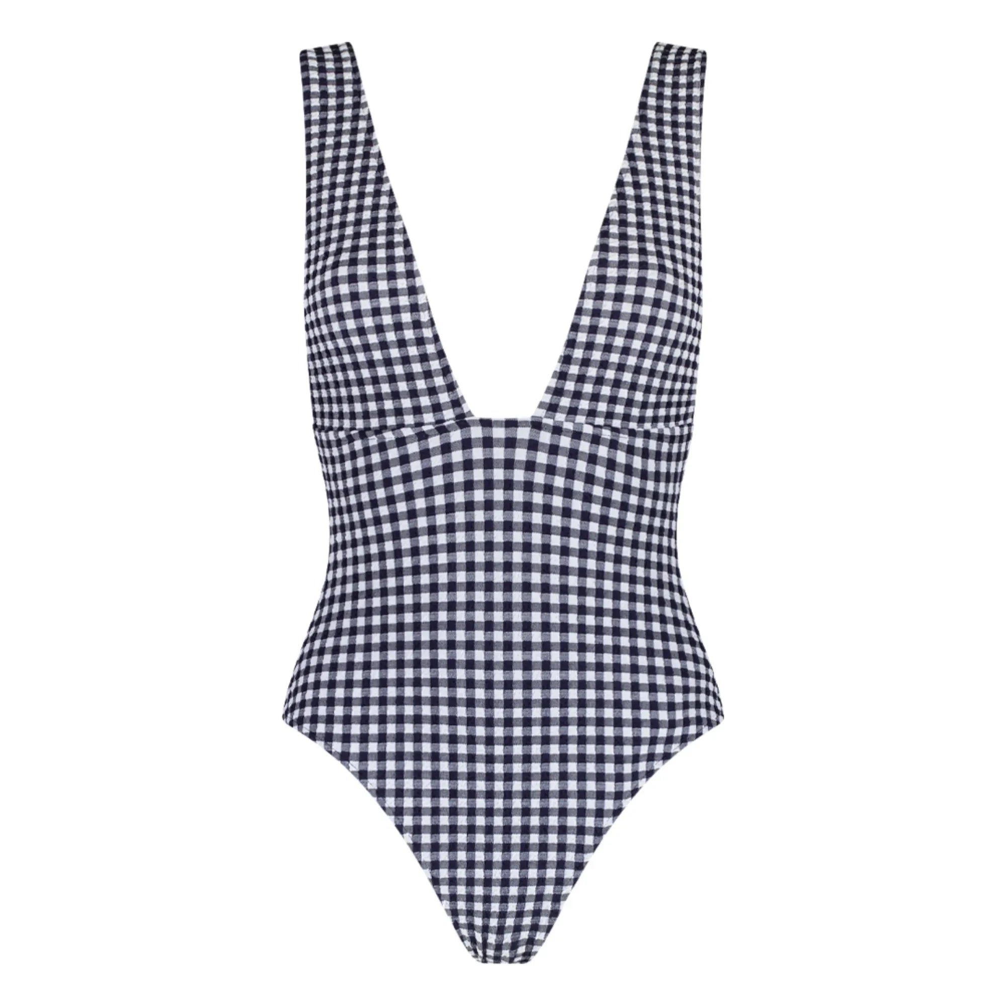 Anja Paris - Traje de Baño Entero Vichy Le Plongeant | Azul Marino