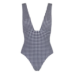 Anja Paris - Traje de Baño Entero Vichy Le Plongeant | Azul Marino