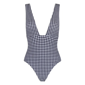 Anja Paris - Traje de Baño Entero Vichy Le Plongeant | Azul Marino