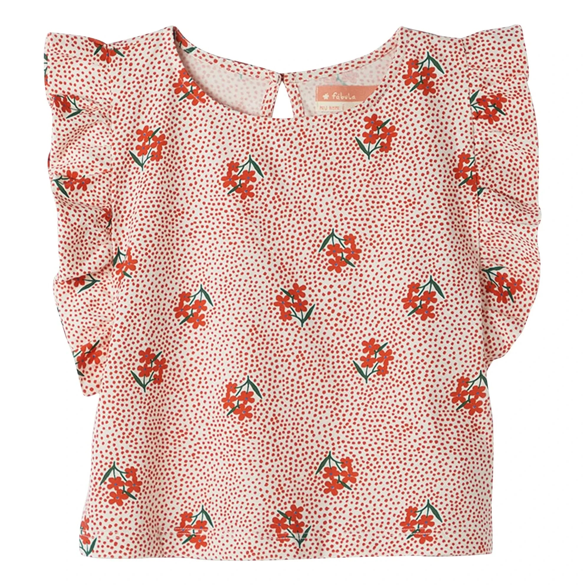 Fabula - Blusa de manga con volantes | Rojo