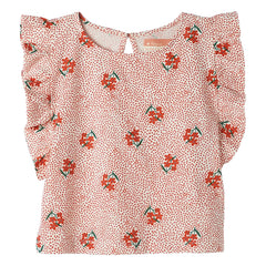 Fabula - Blusa de manga con volantes | Rojo