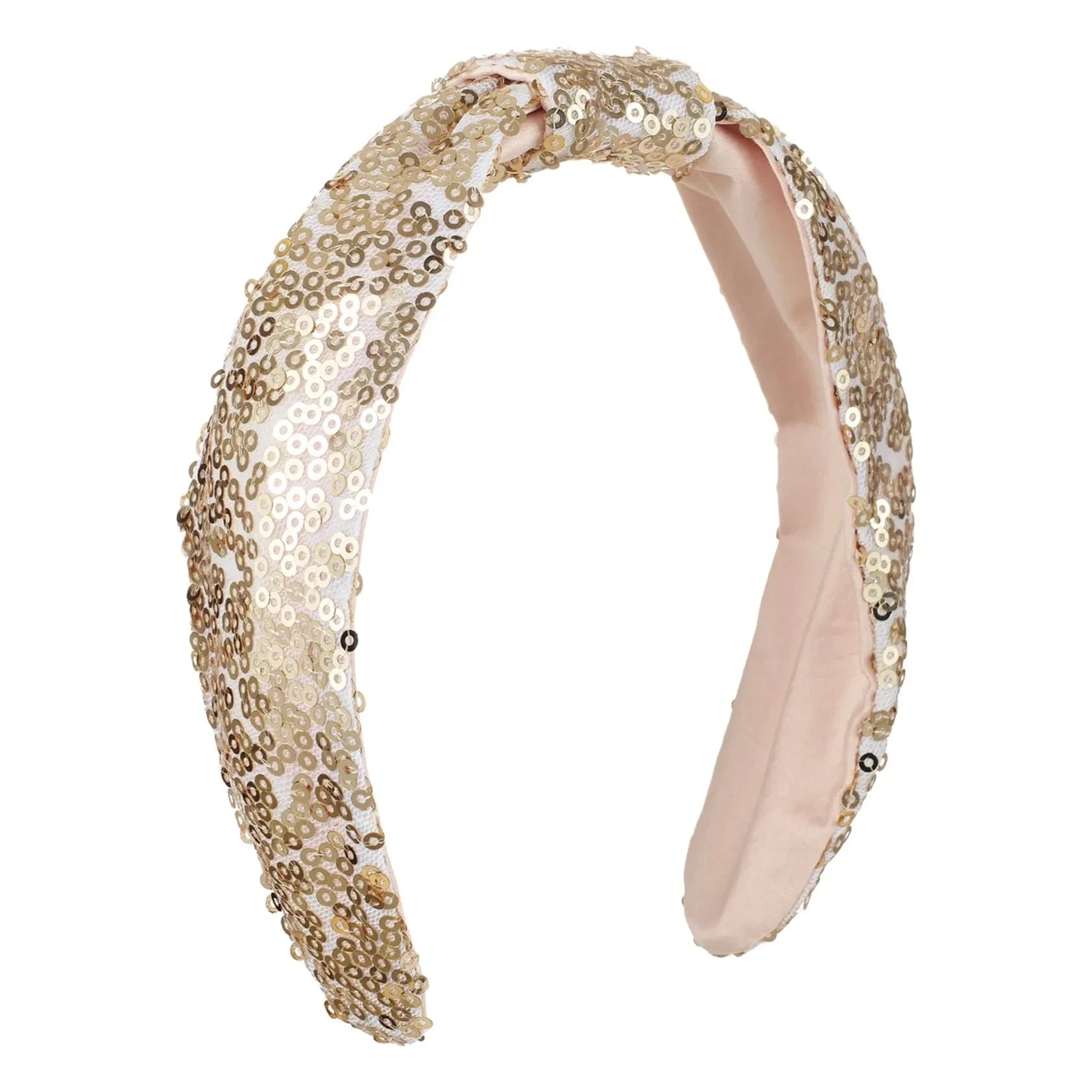 Rockahula Kids - Diadema de lentejuelas con lazo | Oro