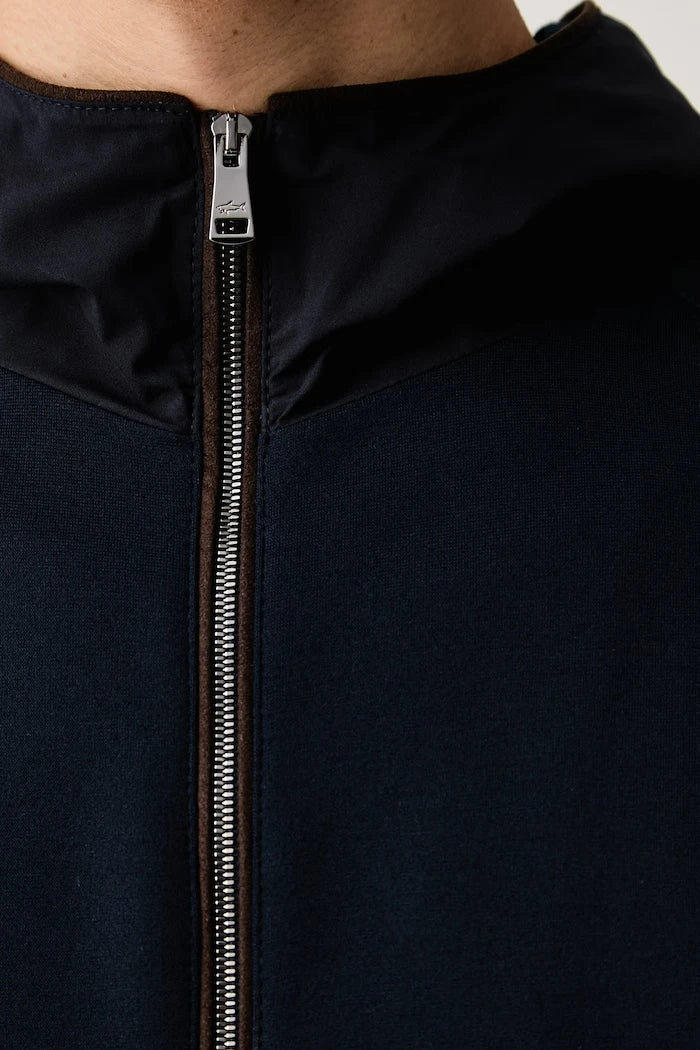 Sudadera con capucha de viscosa y cremallera para hombre Paul&Shark