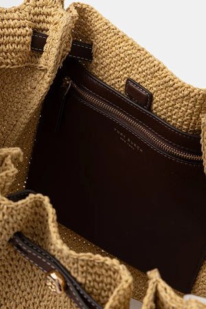 Bolso shopper Romy de Tory Burch para mujer con material de punto