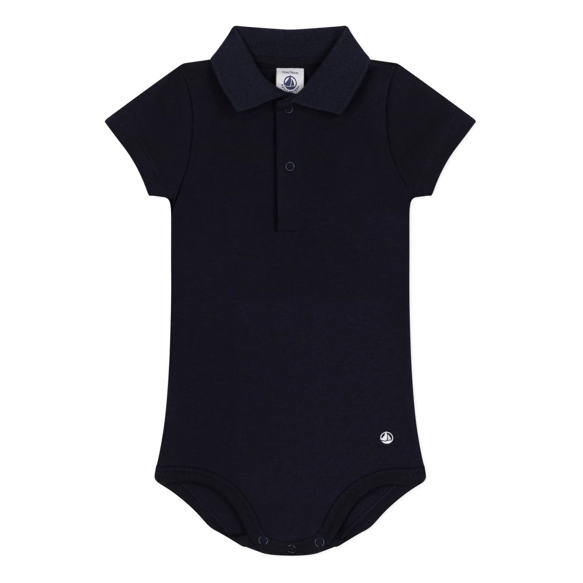 Petit Bateau - Body con cuello alto | Azul marino