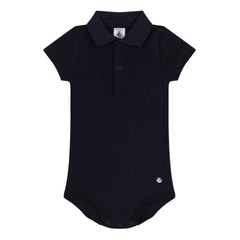 Petit Bateau - Body con cuello alto | Azul marino