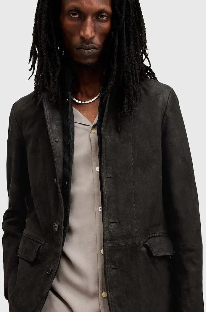 Chaqueta de cuero ALLSAINTS SURVEY LTHR BLAZER