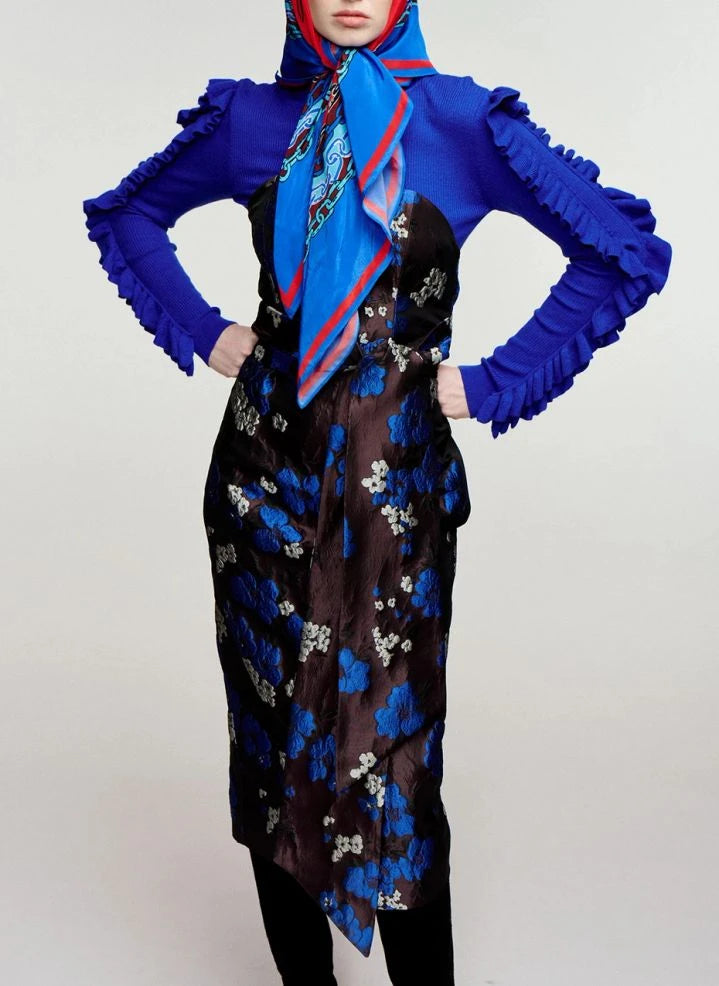Essentiel Antwerp - Kitty Fırfırlı Kazak | Indigo