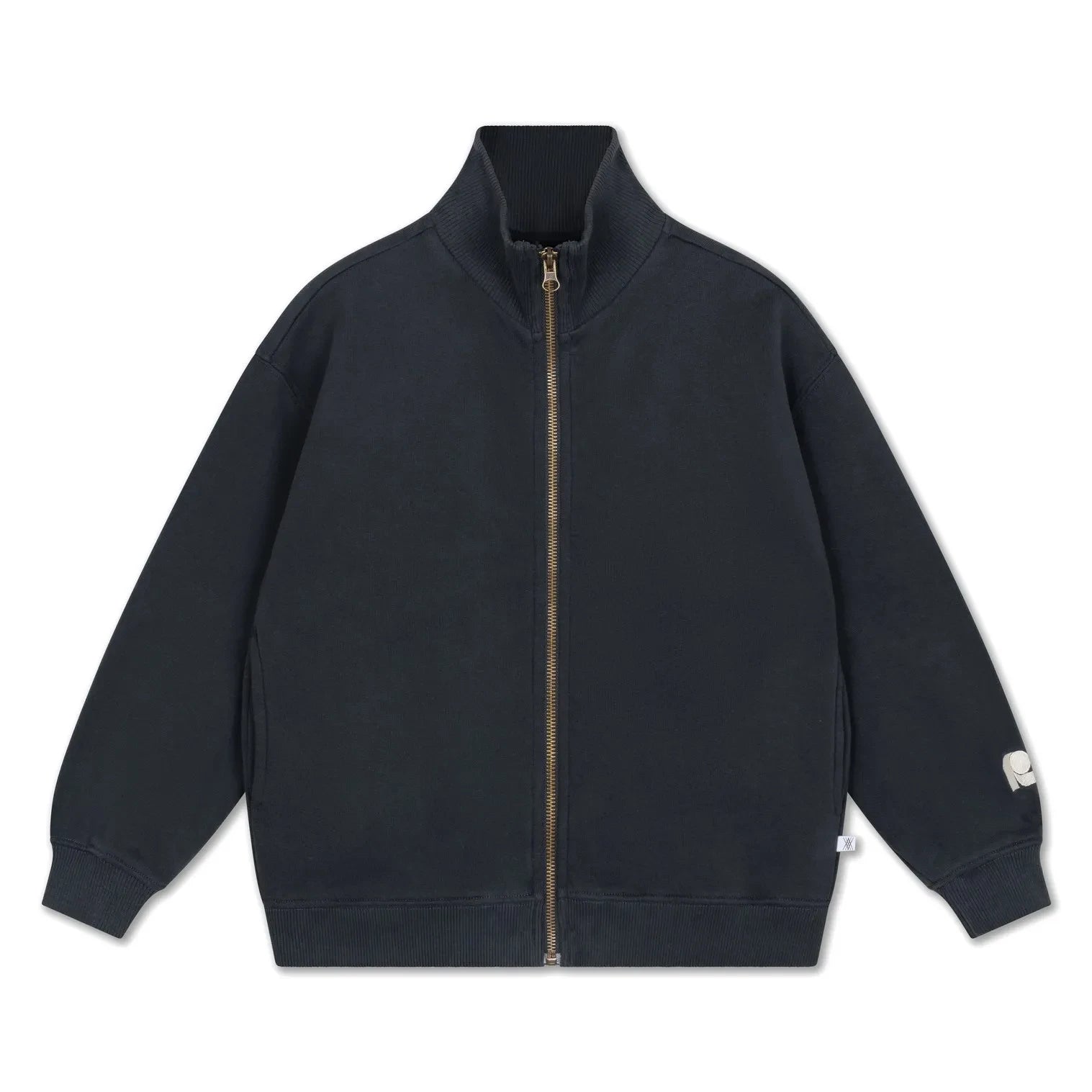 Repose AMS - Organik Pamuklu Fermuarlı Sweatshirt | Siyah