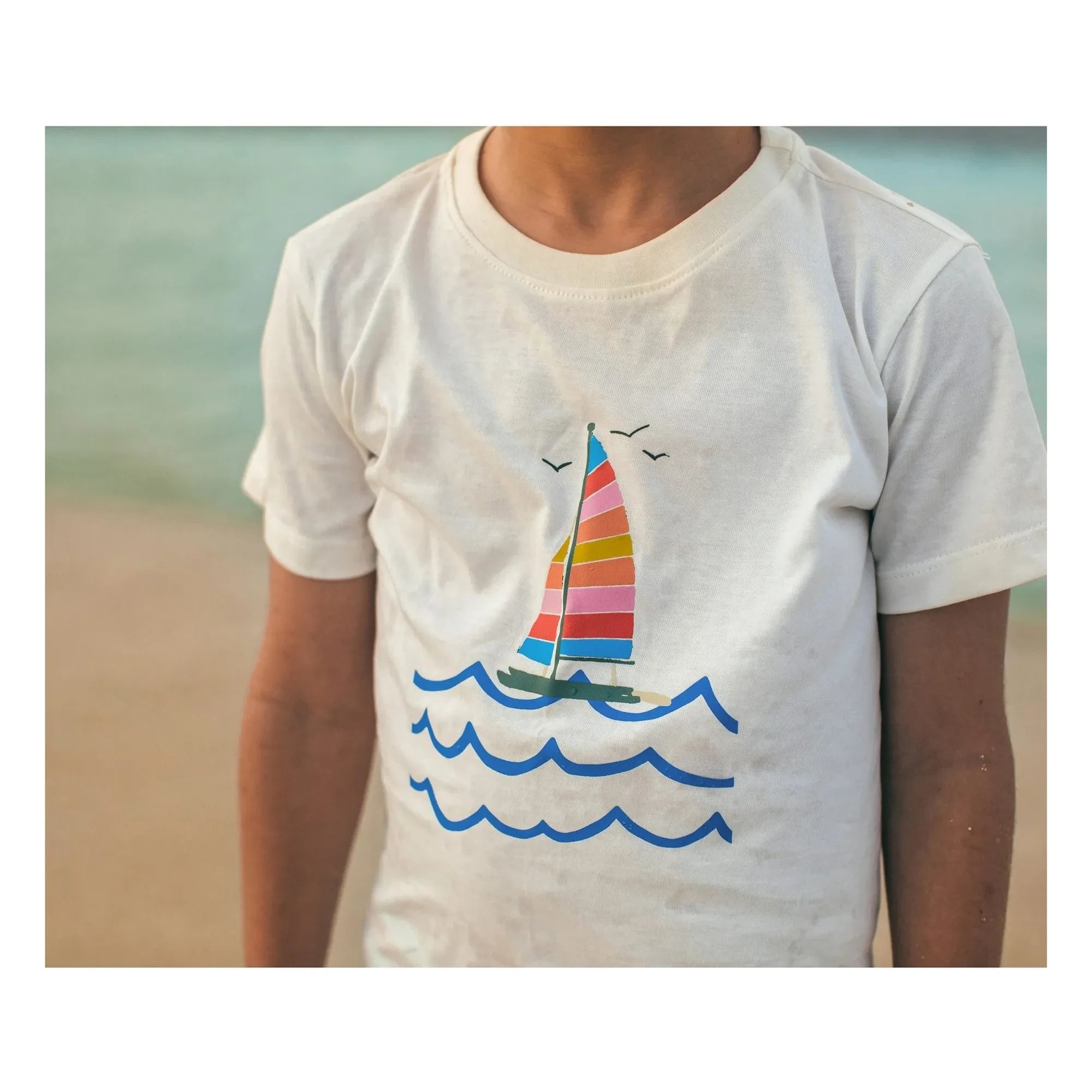 Pepita & Me - Camiseta con estampado de velero | Blanco