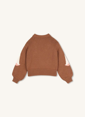 Chloé - Flamants Roses Jersey de algodón orgánico | Caramelo