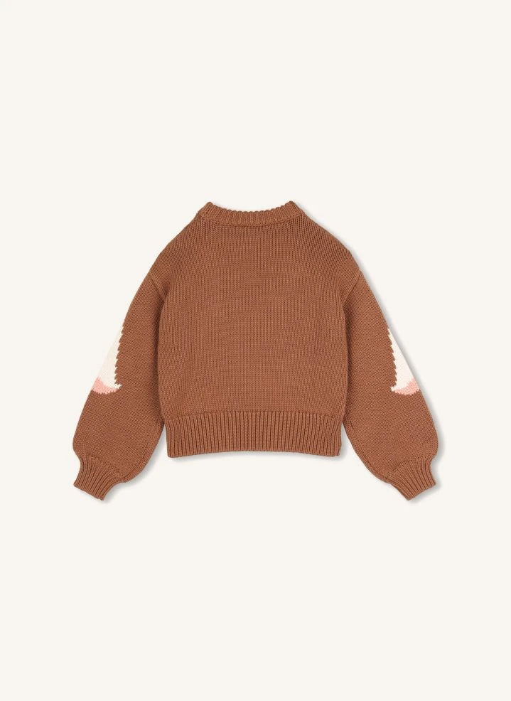 Chloé - Flamants Roses Jersey de algodón orgánico | Caramelo