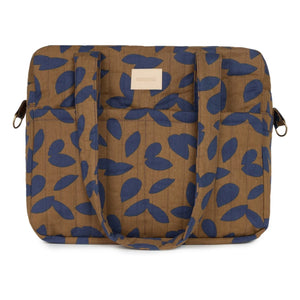 Nobodinoz - Bolso cambiador impermeable Hyde Park Blue Leaves | Azul