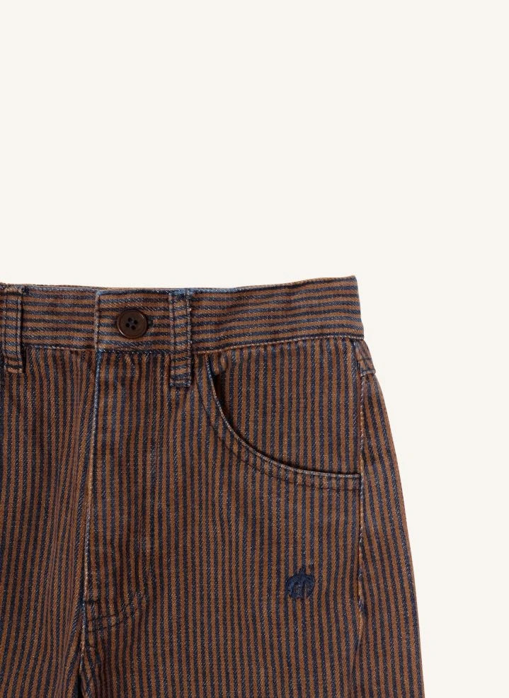 True Artist - N°14 Çizgili Organik Pamuk Jeans | Koyu Mavi