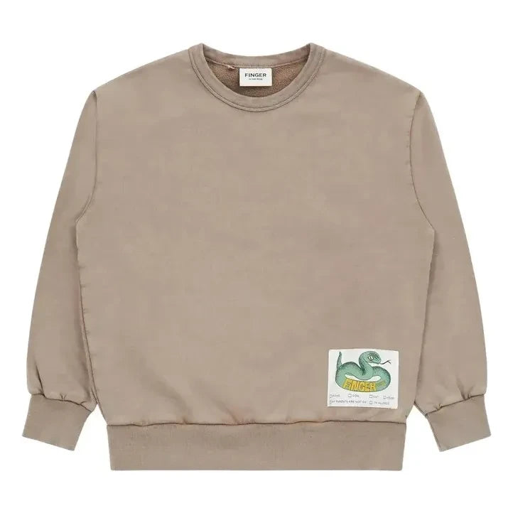 Sudadera de algodón orgánico Finger in the nose - Blow | Marrón visión