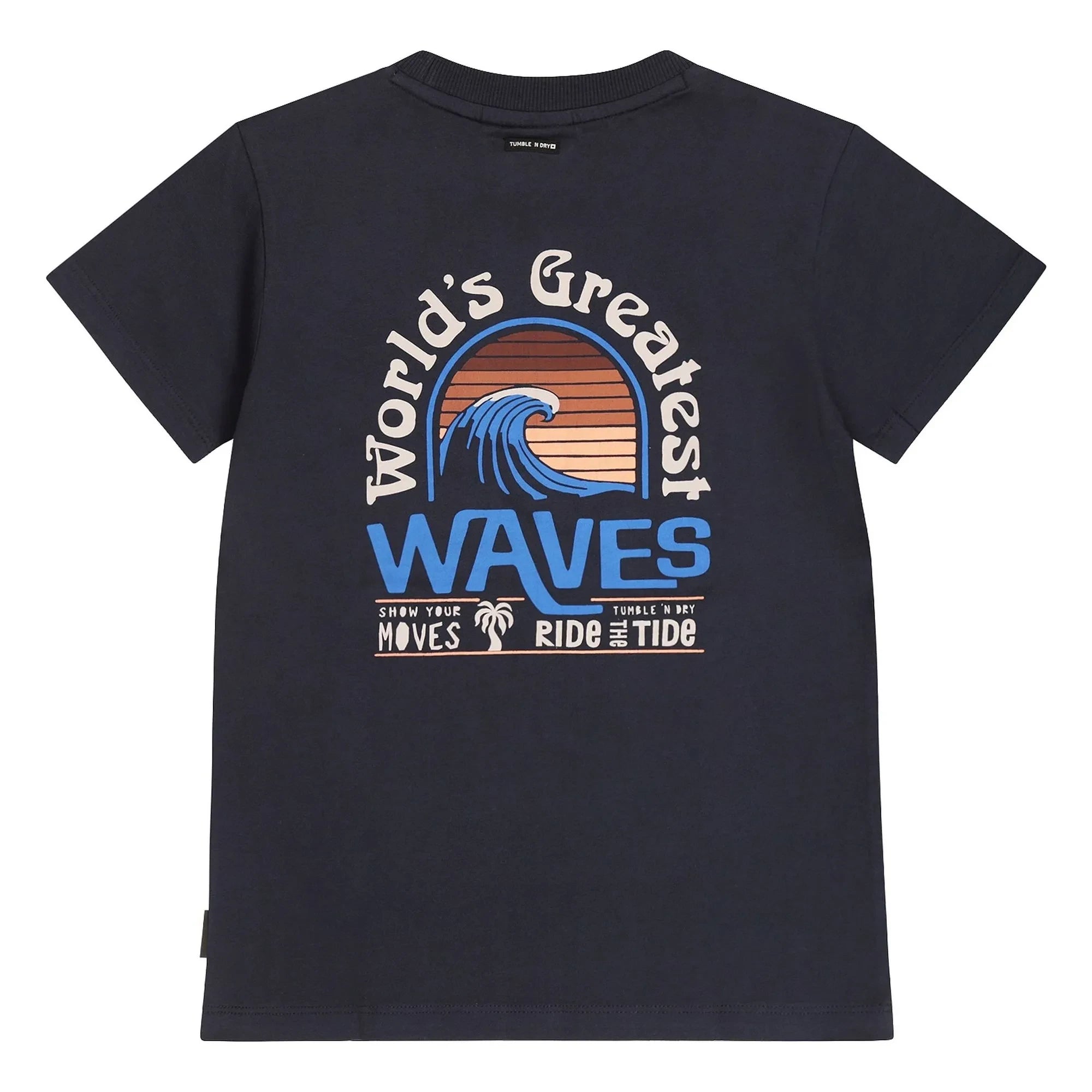 Tumble N'Dry - Camiseta de algodón orgánico Bondi Beach | Azul Oscuro