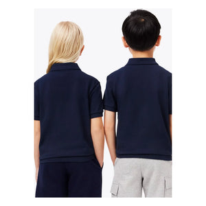 Lacoste - Polo azul marino con logo