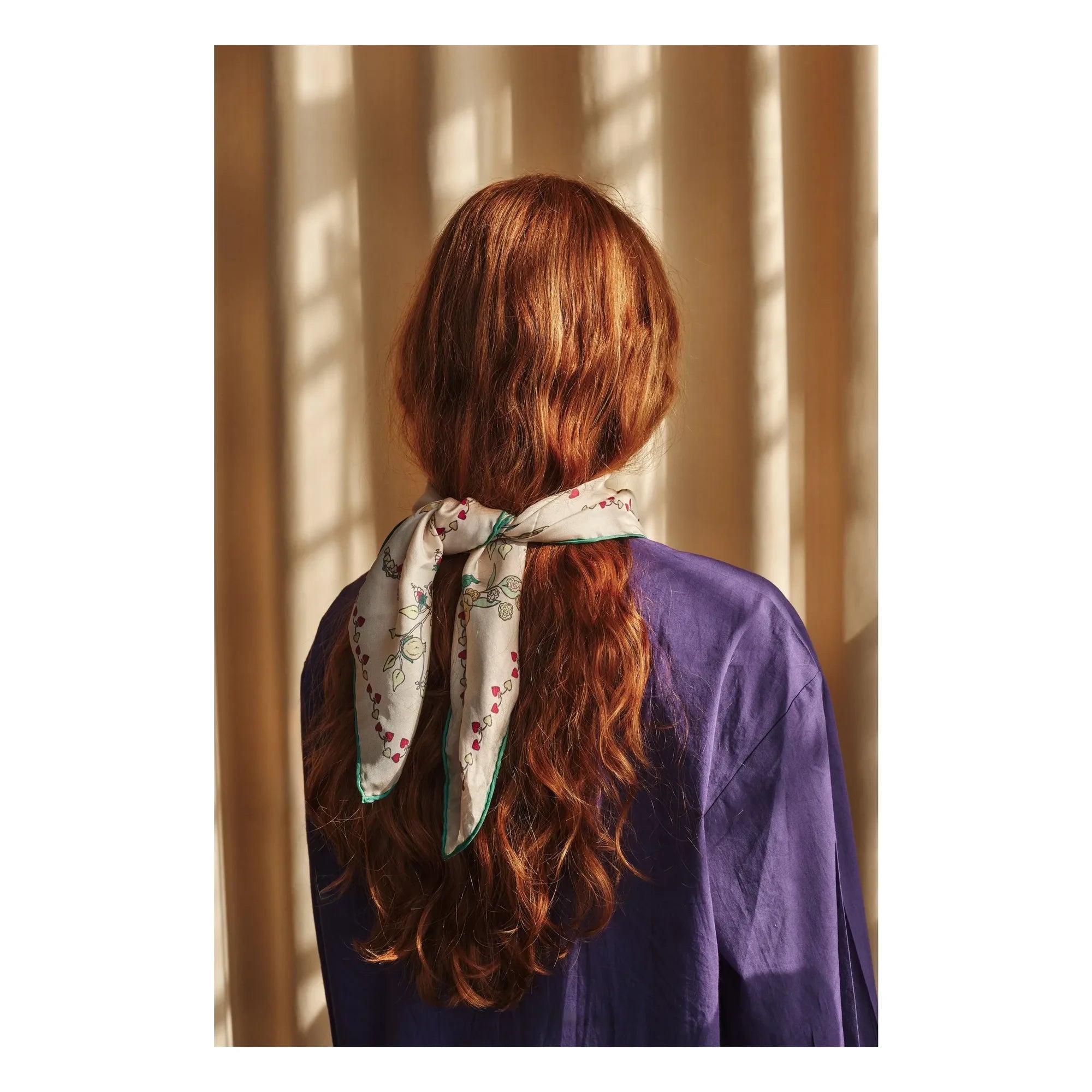 Becksöndergaard - Pañuelo de seda Fairygard Sia | Crema