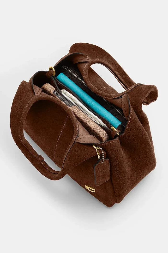 Bolso bandolera de ante para mujer Coach Suade Lana Shoulder Bag 23