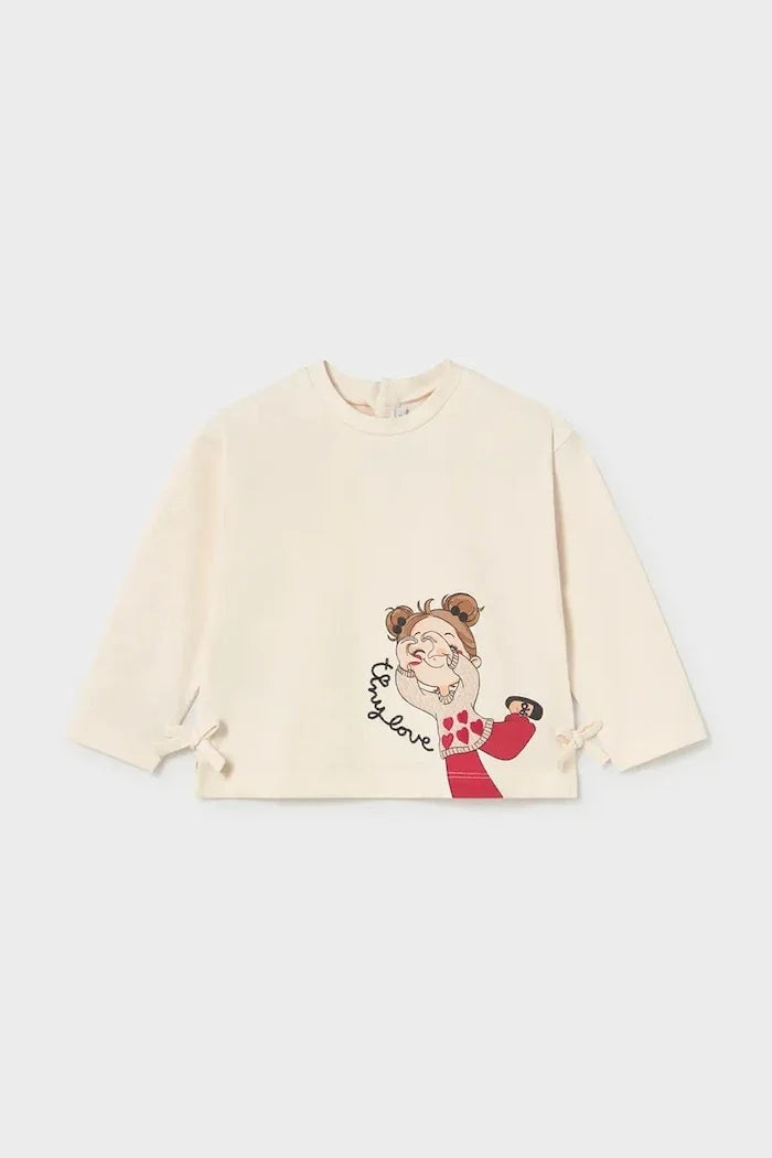 Blusa de algodón y elastano de manga larga para niños Mayoral