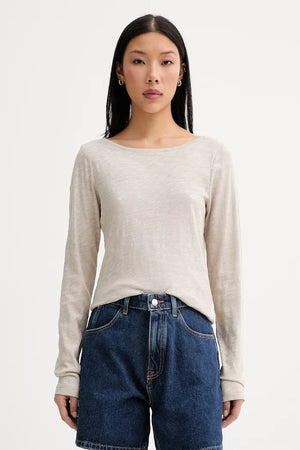 Blusa de manga larga de algodón para mujer Marc O'Polo