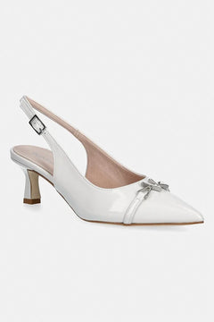 Zapatos de tacón de cuero con el talón abierto Valentino