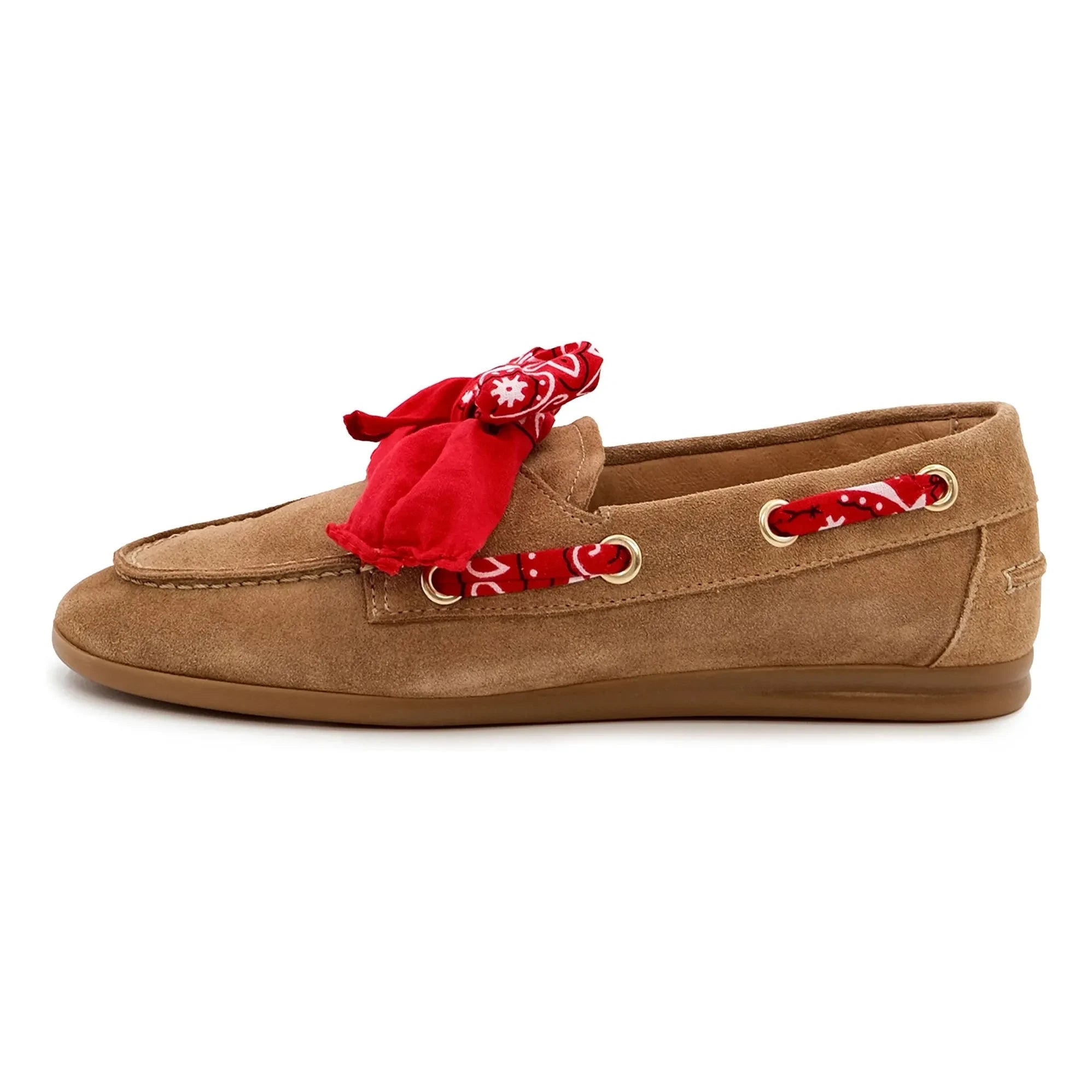 Toral - Zapatos náuticos de ante Nahua Bandana | Marrón tierra