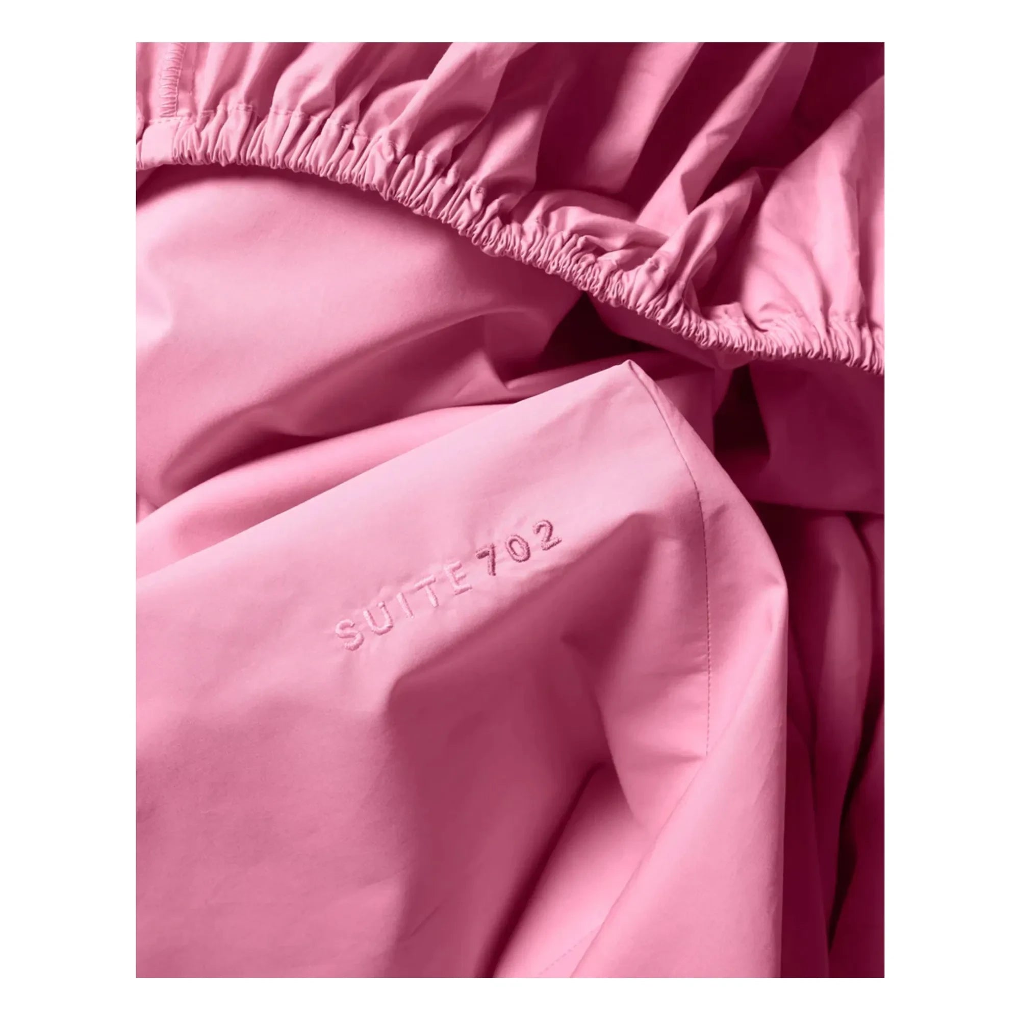 Suite 702 - Sábana bajera de percal orgánico - Pink Candy | Rosa
