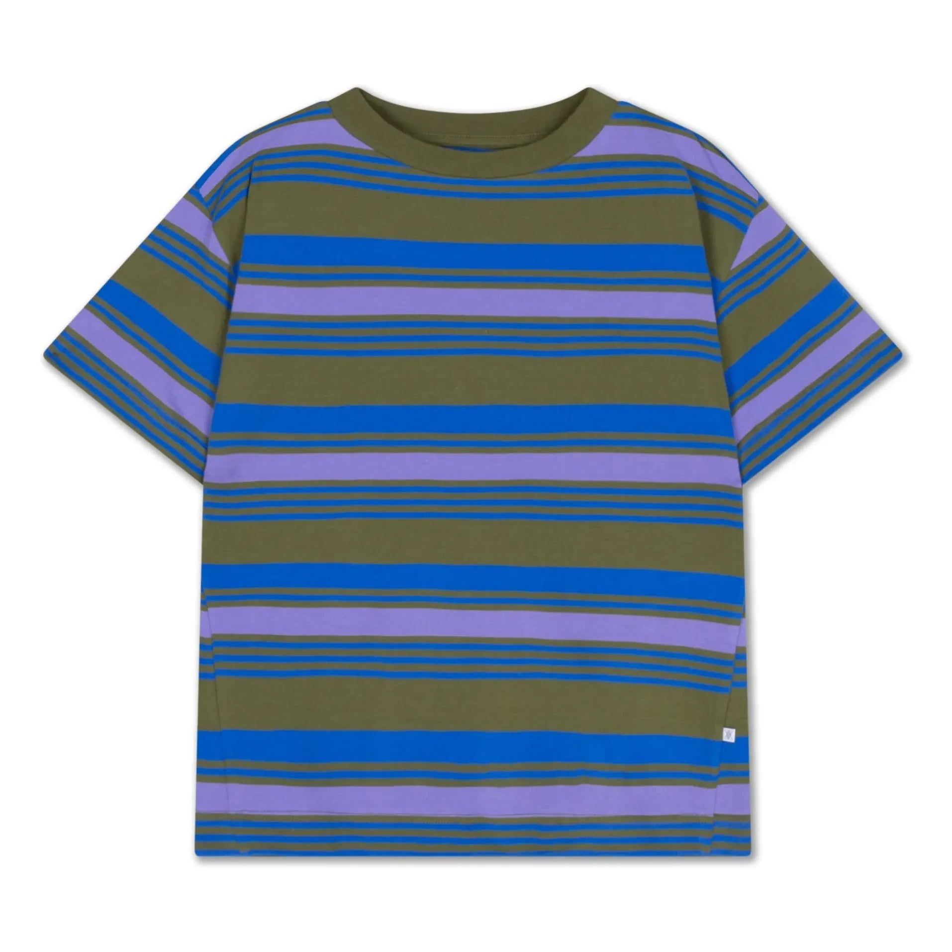 Repose AMS - Camiseta de algodón orgánico a rayas | Caqui