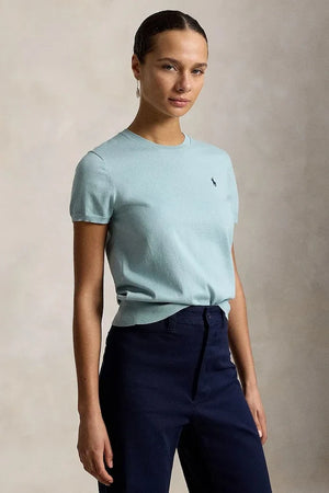 Suéter de algodón de manga corta para mujer Polo Ralph Lauren