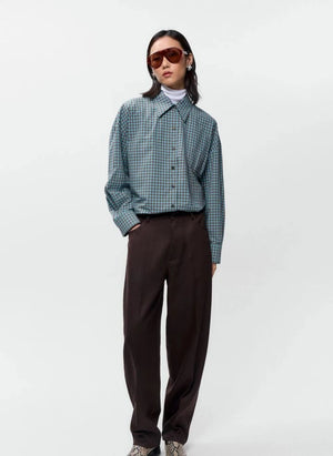 Cordera - Camisa de cuadros de algodón | Azul