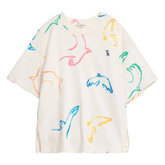 True Artist - Camiseta Pájaros Algodón orgánico | Crudo