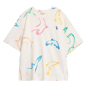 True Artist - Camiseta Pájaros Algodón orgánico | Crudo