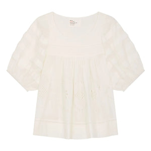 Leon & Harper - Blusa Cindie de Algodón Orgánico | Blanco