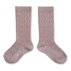 Collégien - Calcetines altos de lana merino Alix | Rosa palo
