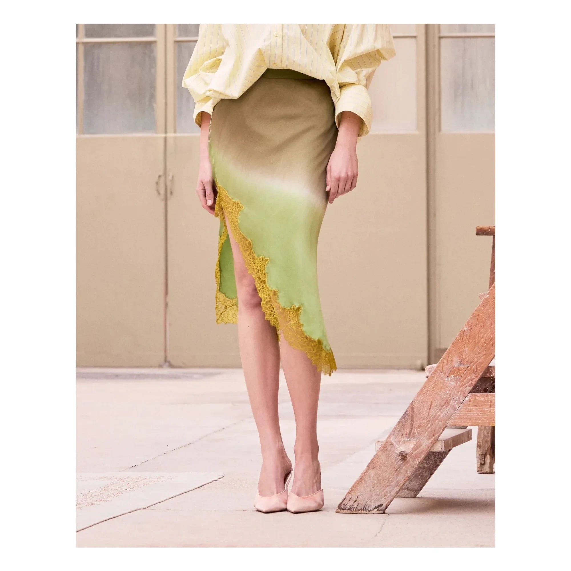 Mes Demoiselles - Eranu Falda de seda | Verde