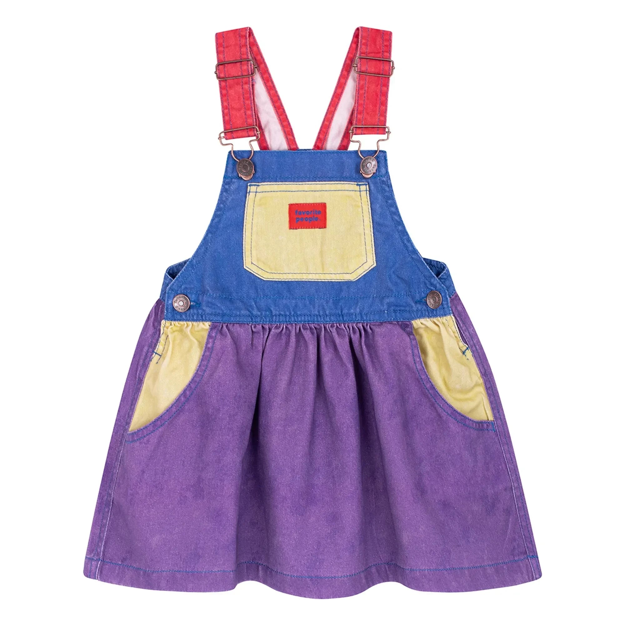 Favorite People - Vestido Peto Colorblock Mozzarella | Morado