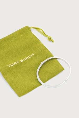 Pulsera Tory Burch de latón y esmalte para mujer Thin Icon